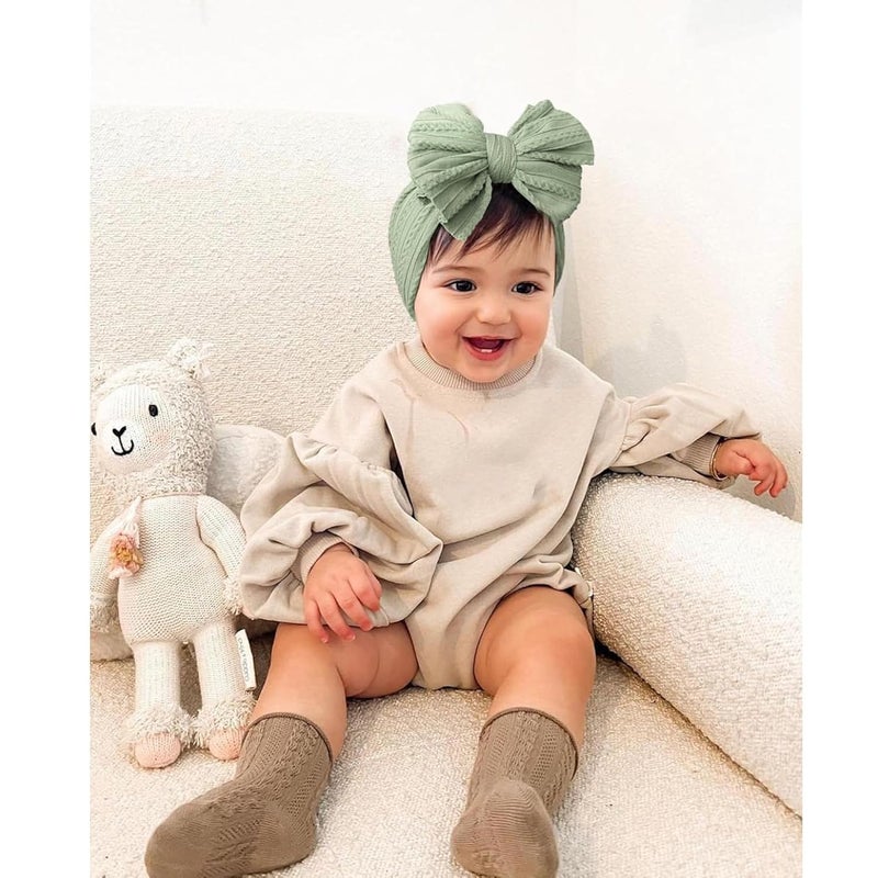 Niceye Handmade Baby Headbands Soft Stretchy Nylon Hair Bands with Bows for Newborn Infant Baby Toddler Girls - Image 4